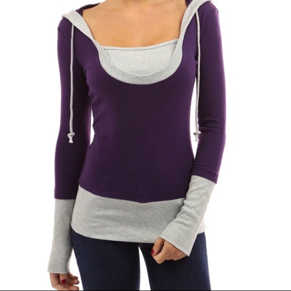 PattyBoutik 2-in-1 Hoodie Casual Top.